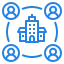 Diagrama de engrenagens interligadas representando a integração de todos os setores de uma instituição de ensino em um único sistema ERP educacional.